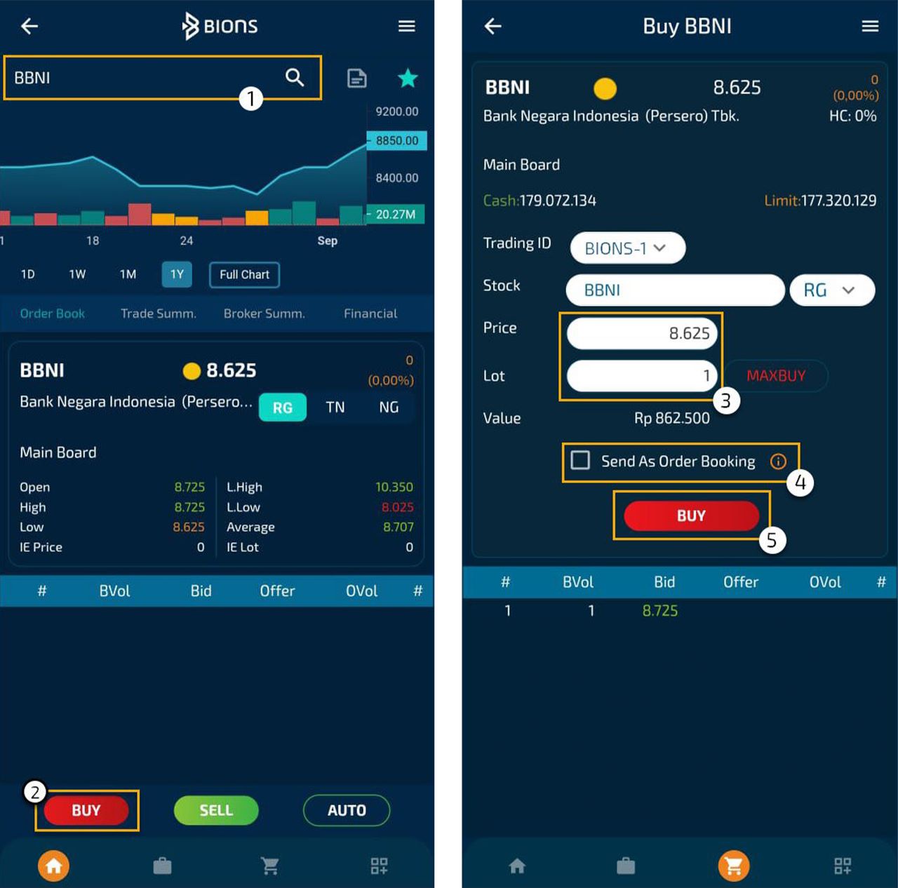 CARA SETTING ORDER BOOKING - HELP Bions